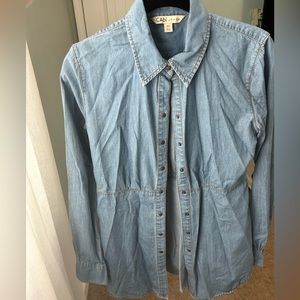 Denim button down